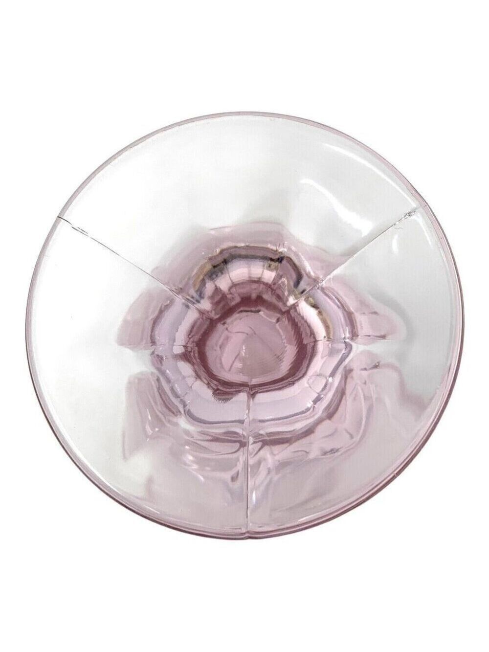 Noritake Sweet Swirl Pink Iced Tea Goblet Pressed Glass Elegant Drinkware Japan - Picture 4 of 6